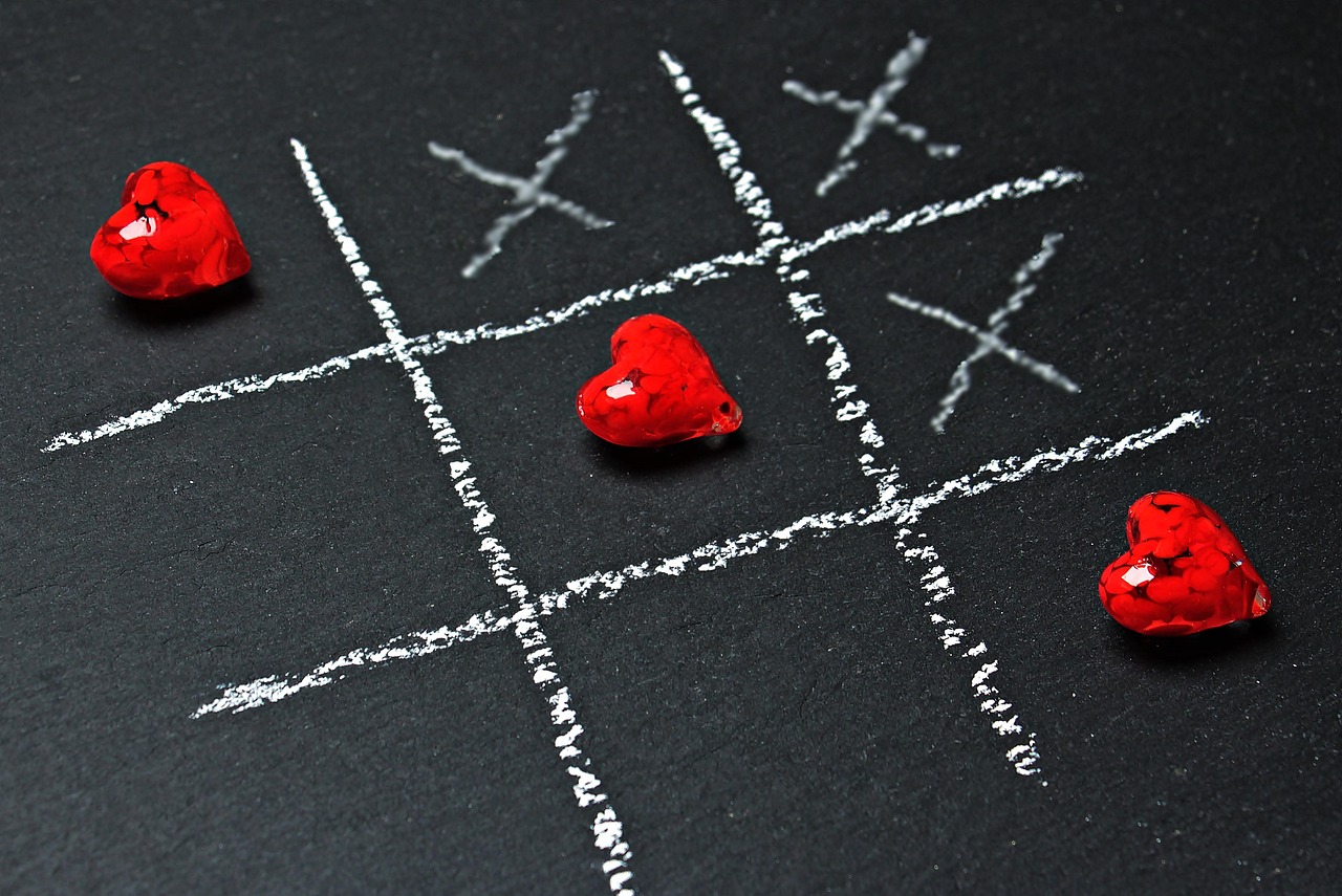 valentines day background, tic tac toe, heart, game, chalk, love, play, strategy game, cross, symbol, feelings, connection, relationship, love symbol, love wins, love triumphs